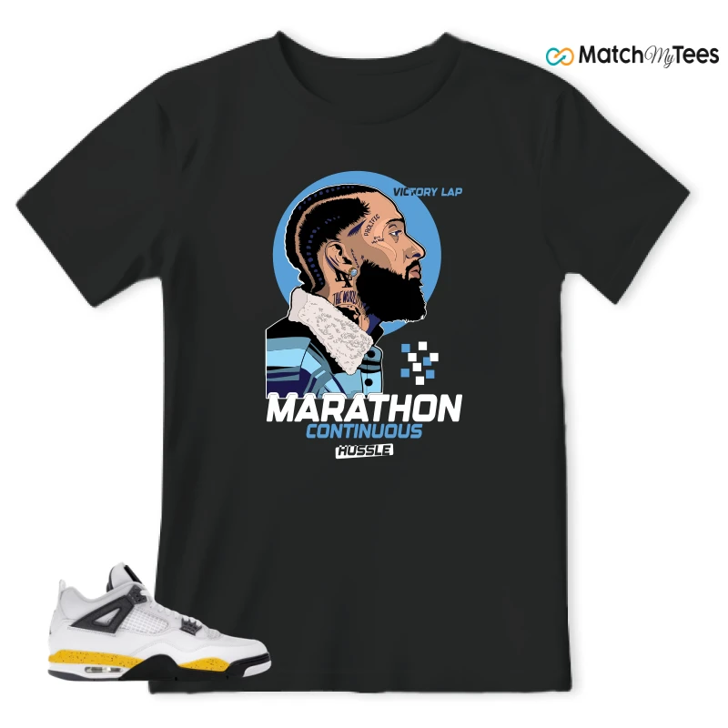 NIKE AIR JORDAN 4 RARE AIR TOUR YELLOW SNEAKER Matching Tees t-shirt