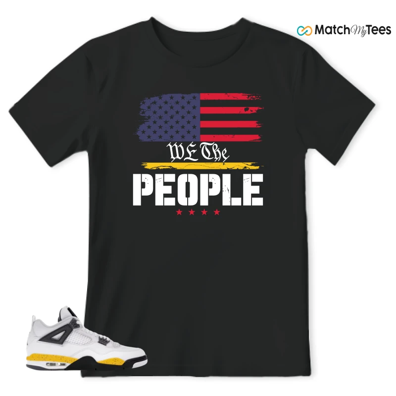 NIKE AIR JORDAN 4 RARE AIR TOUR YELLOW SNEAKER Matching Tees t-shirt