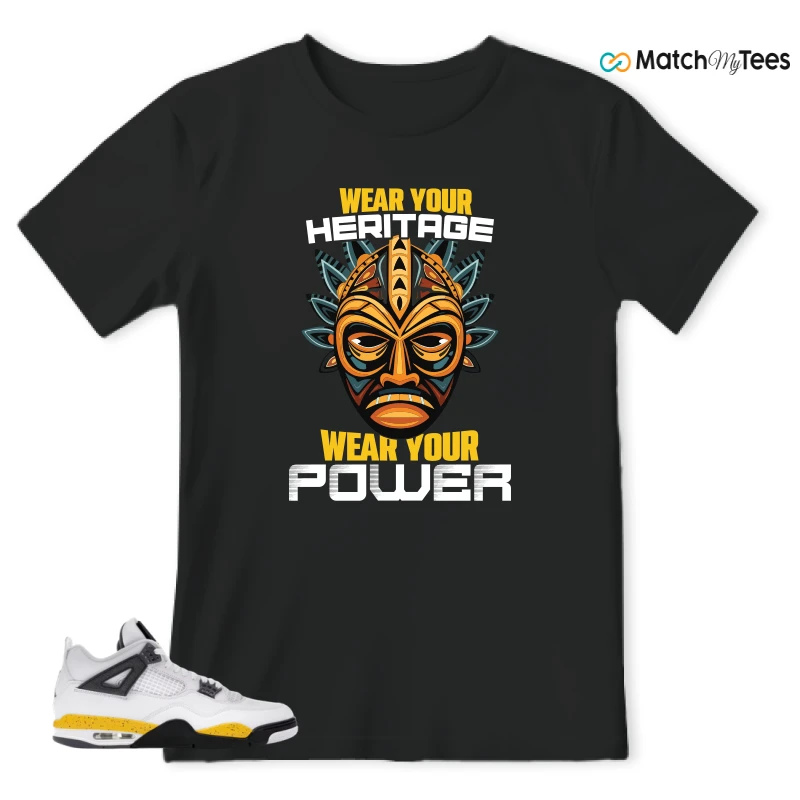 NIKE AIR JORDAN 4 RARE AIR TOUR YELLOW SNEAKER Matching Tees t-shirt