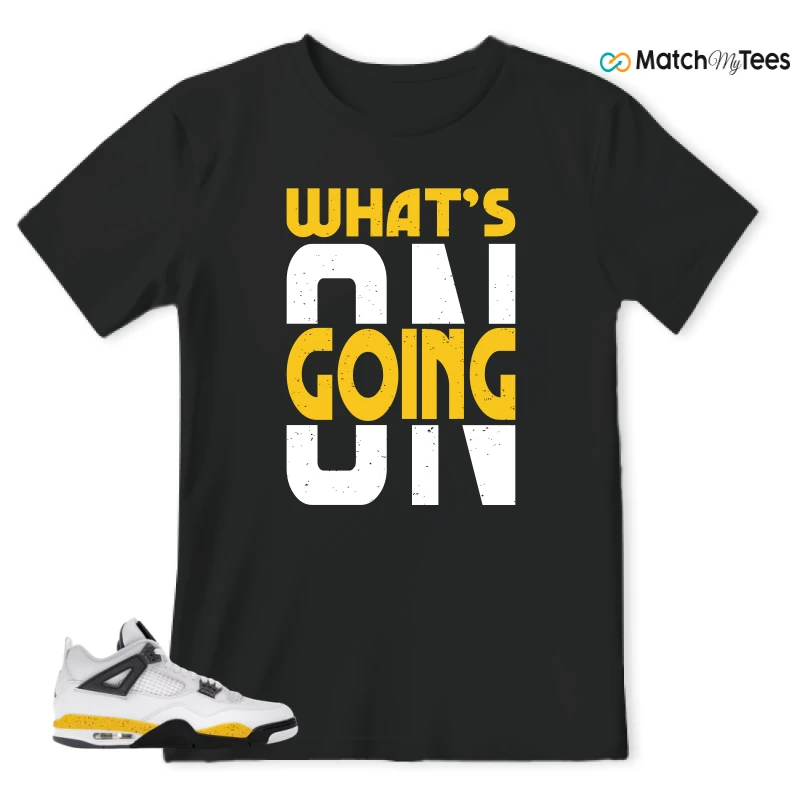 NIKE AIR JORDAN 4 RARE AIR TOUR YELLOW SNEAKER Matching Tees t-shirt