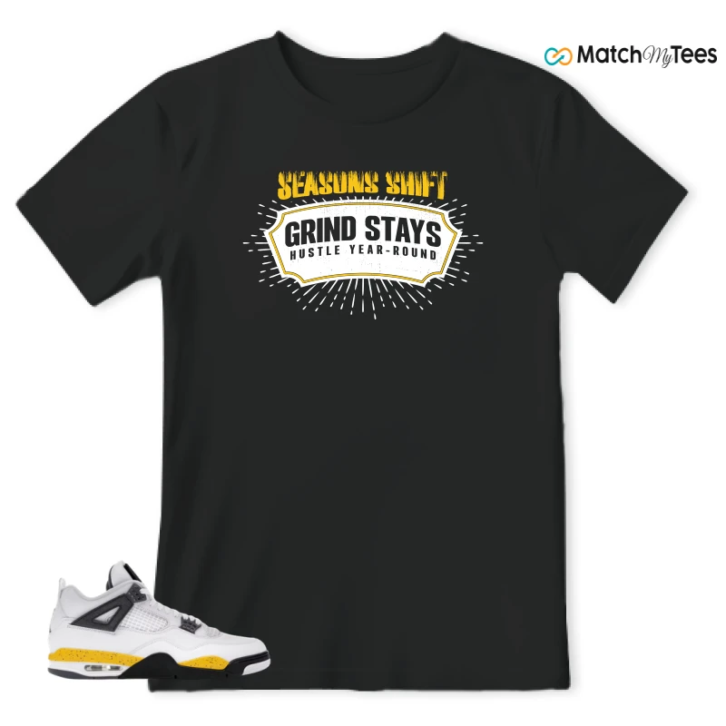 NIKE AIR JORDAN 4 RARE AIR TOUR YELLOW SNEAKER Matching Tees t-shirt