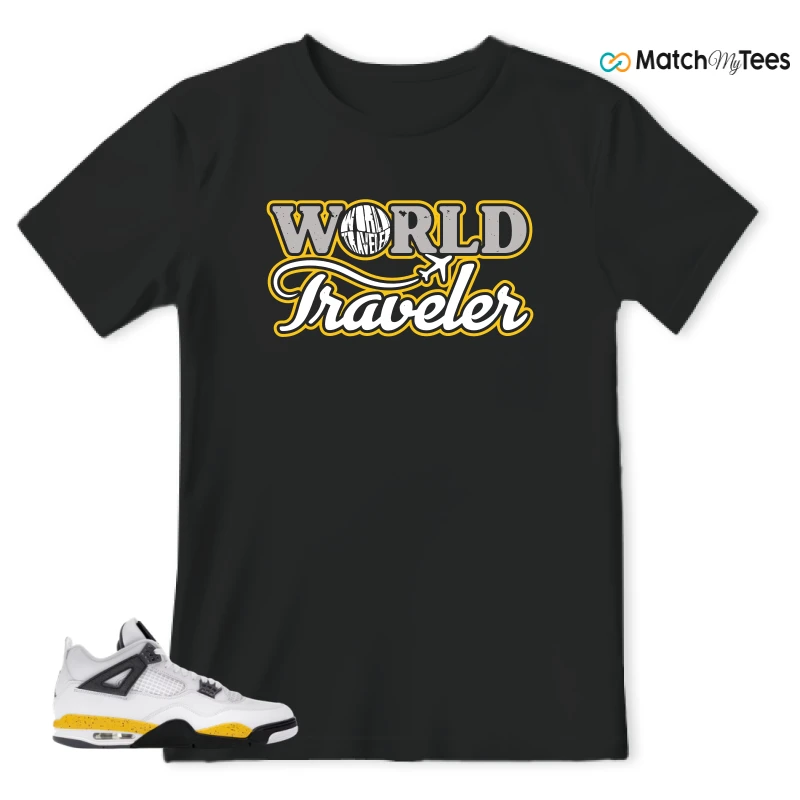 NIKE AIR JORDAN 4 RARE AIR TOUR YELLOW SNEAKER Matching Tees t-shirt