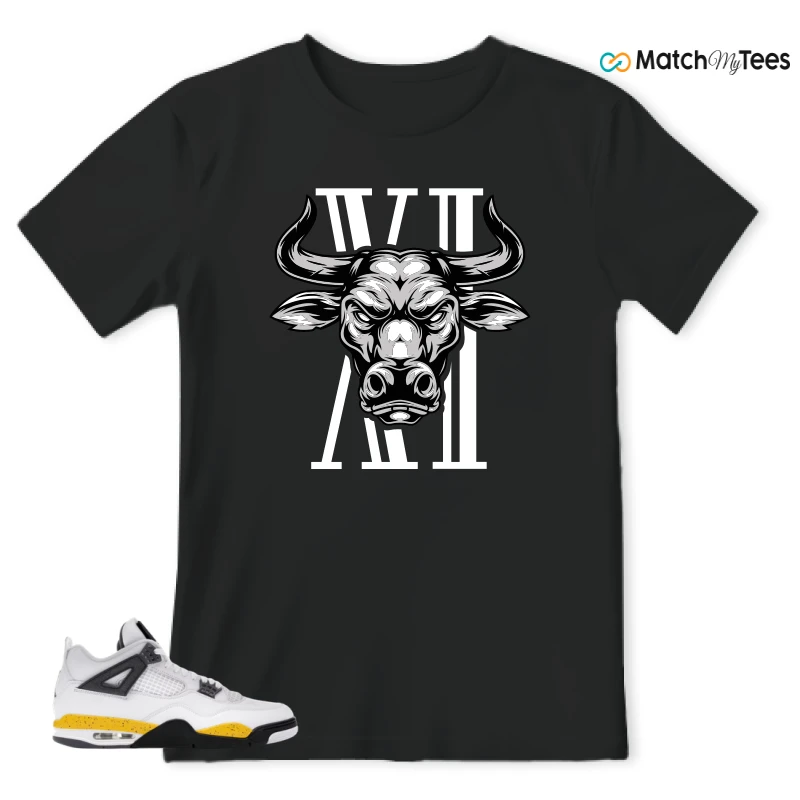 NIKE AIR JORDAN 4 RARE AIR TOUR YELLOW SNEAKER Matching Tees t-shirt
