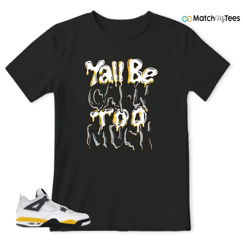 NIKE AIR JORDAN 4 RARE AIR TOUR YELLOW SNEAKER Matching Tees t-shirt