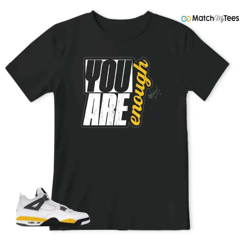 NIKE AIR JORDAN 4 RARE AIR TOUR YELLOW SNEAKER Matching Tees t-shirt