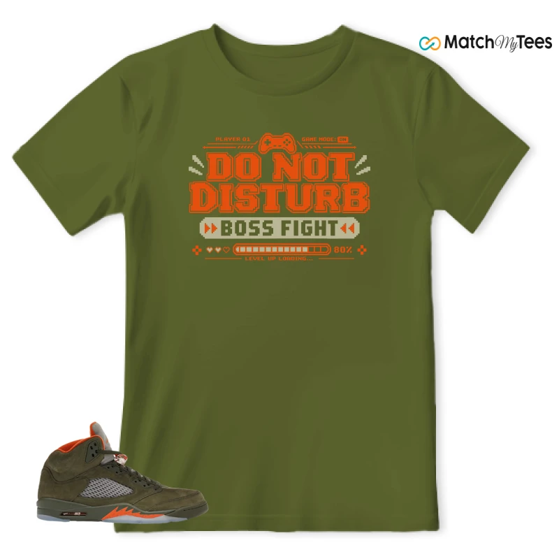 NIKE AIR JORDAN 5 OLIVE SNEAKER Matching Tees t-shirt
