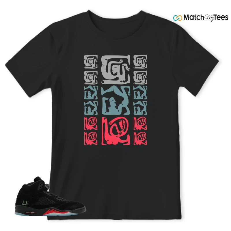 NIKE AIR JORDAN 5 RETRO HALLOWEEN SNEAKER Matching Tees t-shirt