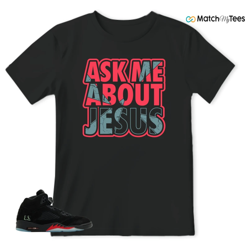 NIKE AIR JORDAN 5 RETRO HALLOWEEN SNEAKER Matching Tees t-shirt