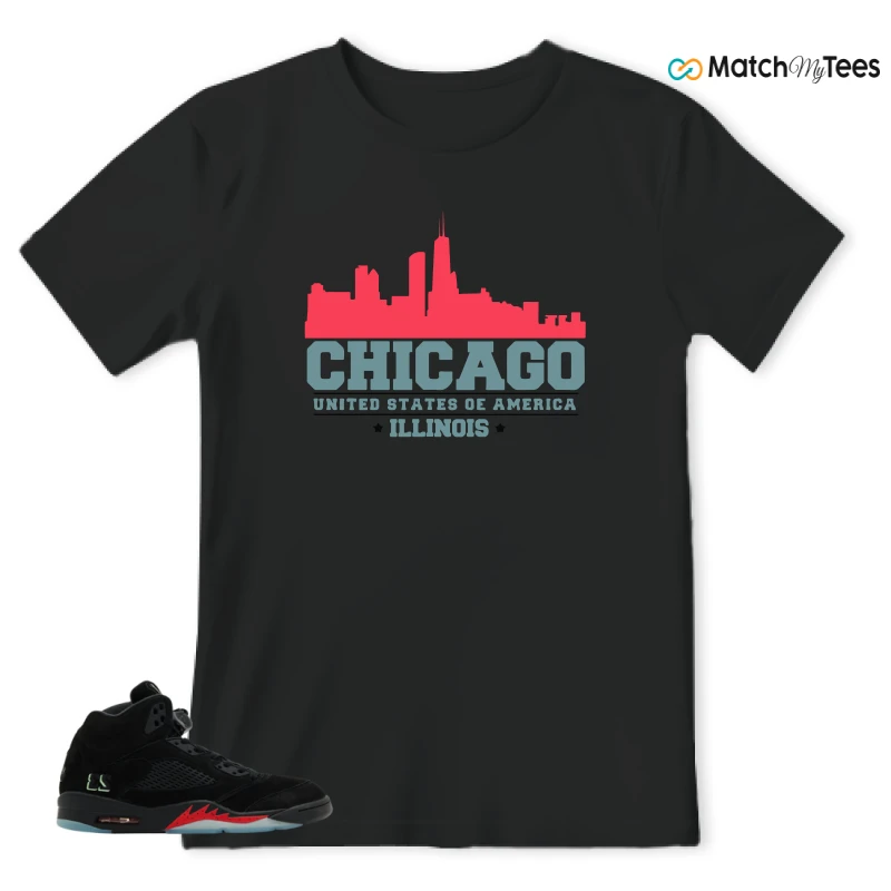 NIKE AIR JORDAN 5 RETRO HALLOWEEN SNEAKER Matching Tees t-shirt