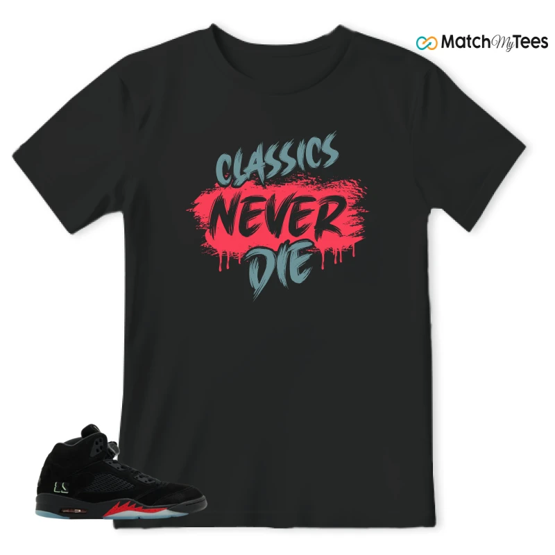 NIKE AIR JORDAN 5 RETRO HALLOWEEN SNEAKER Matching Tees t-shirt