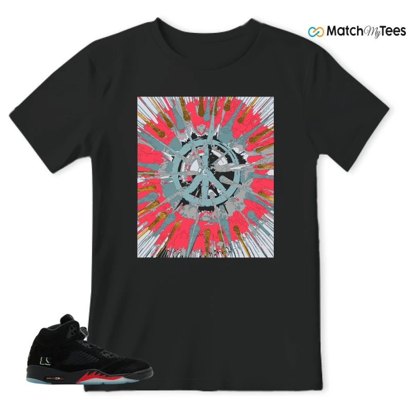 NIKE AIR JORDAN 5 RETRO HALLOWEEN SNEAKER Matching Tees t-shirt