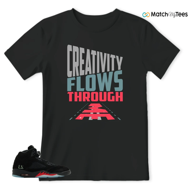 NIKE AIR JORDAN 5 RETRO HALLOWEEN SNEAKER Matching Tees t-shirt