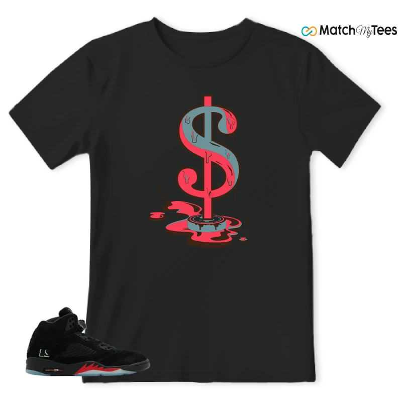 NIKE AIR JORDAN 5 RETRO HALLOWEEN SNEAKER Matching Tees t-shirt