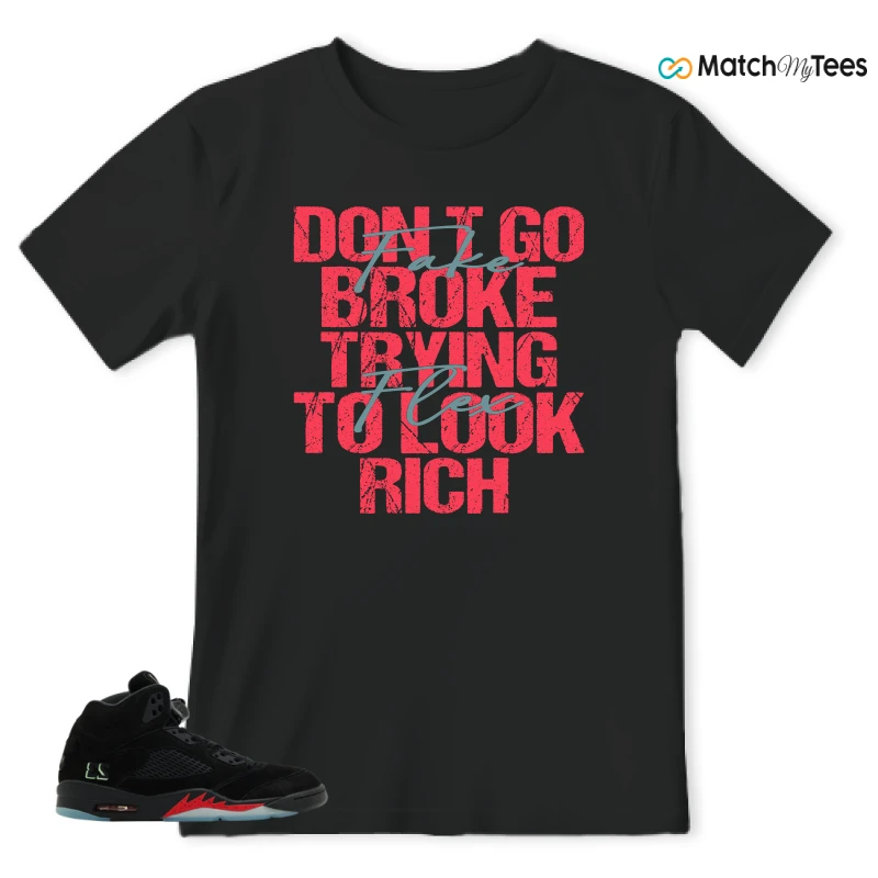 NIKE AIR JORDAN 5 RETRO HALLOWEEN SNEAKER Matching Tees t-shirt