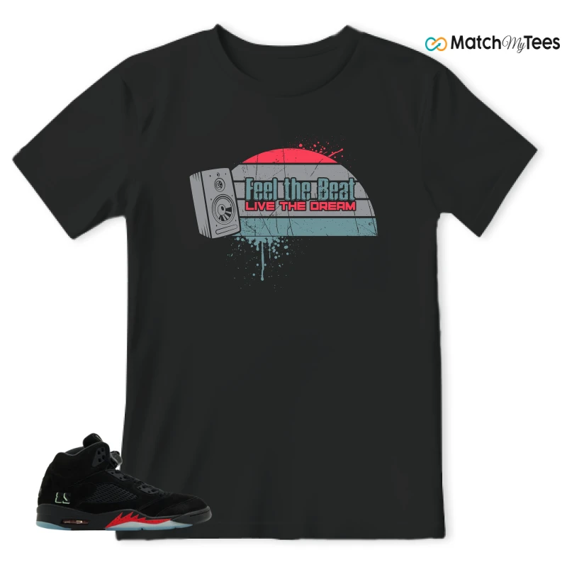 NIKE AIR JORDAN 5 RETRO HALLOWEEN SNEAKER Matching Tees t-shirt