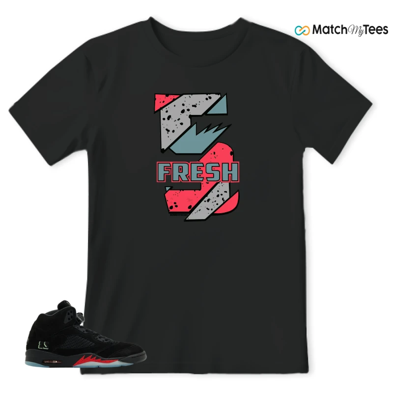 NIKE AIR JORDAN 5 RETRO HALLOWEEN SNEAKER Matching Tees t-shirt