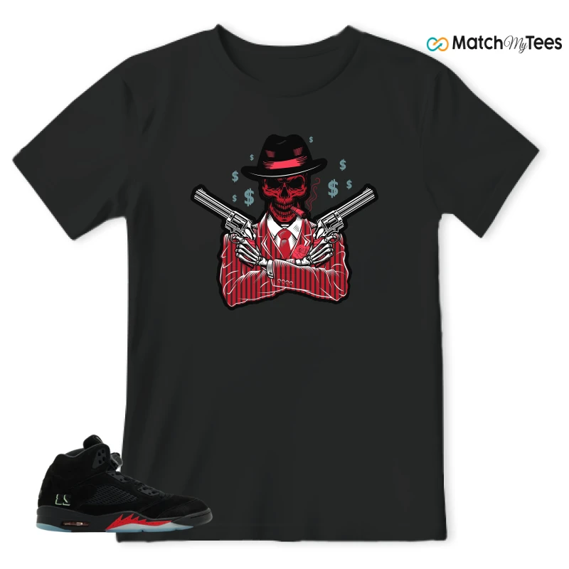 NIKE AIR JORDAN 5 RETRO HALLOWEEN SNEAKER Matching Tees t-shirt