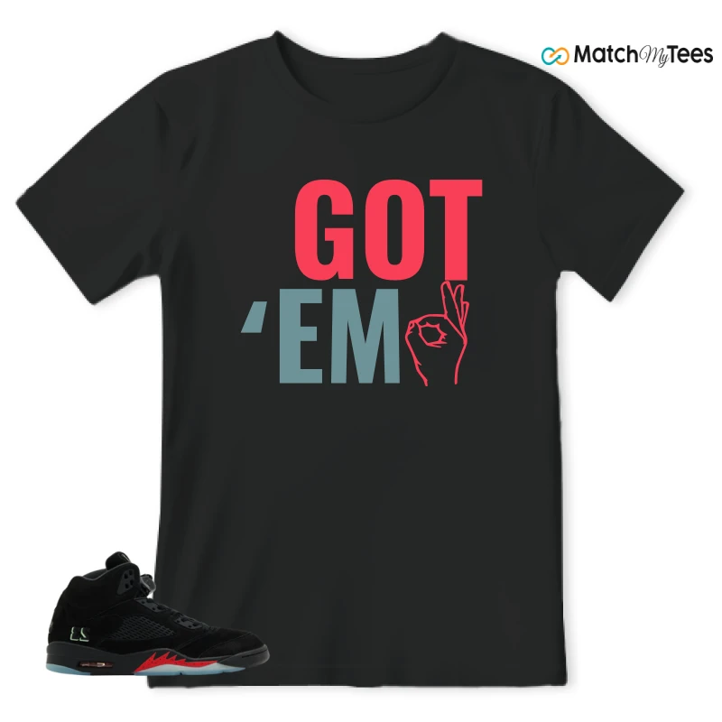 NIKE AIR JORDAN 5 RETRO HALLOWEEN SNEAKER Matching Tees t-shirt