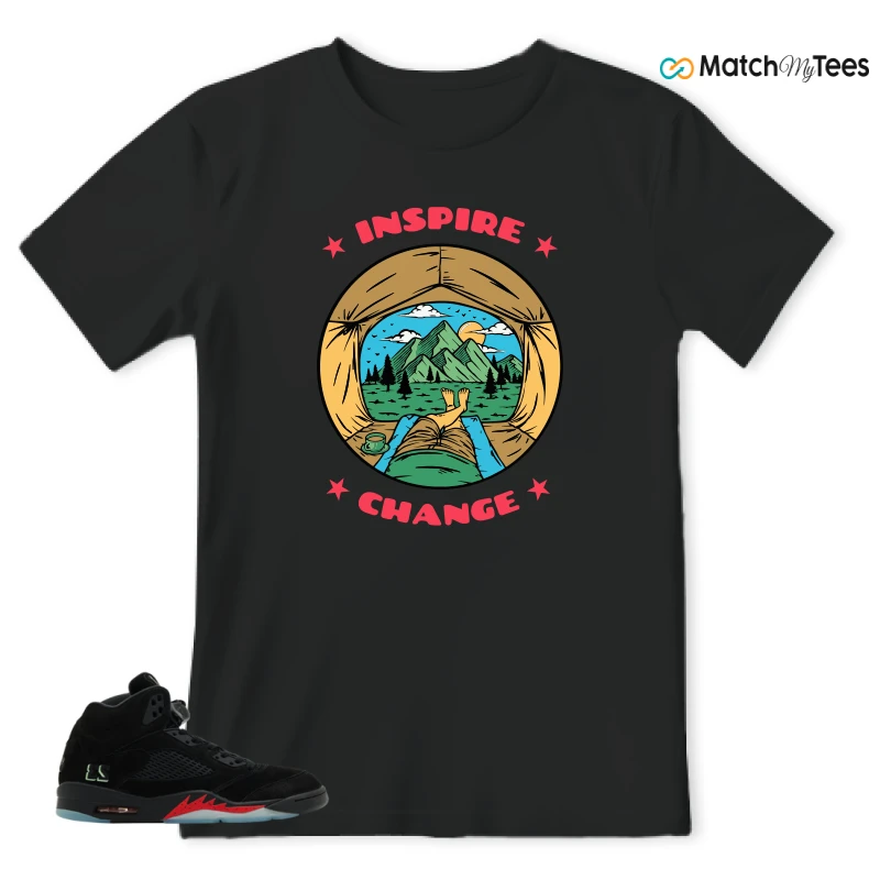 NIKE AIR JORDAN 5 RETRO HALLOWEEN SNEAKER Matching Tees t-shirt