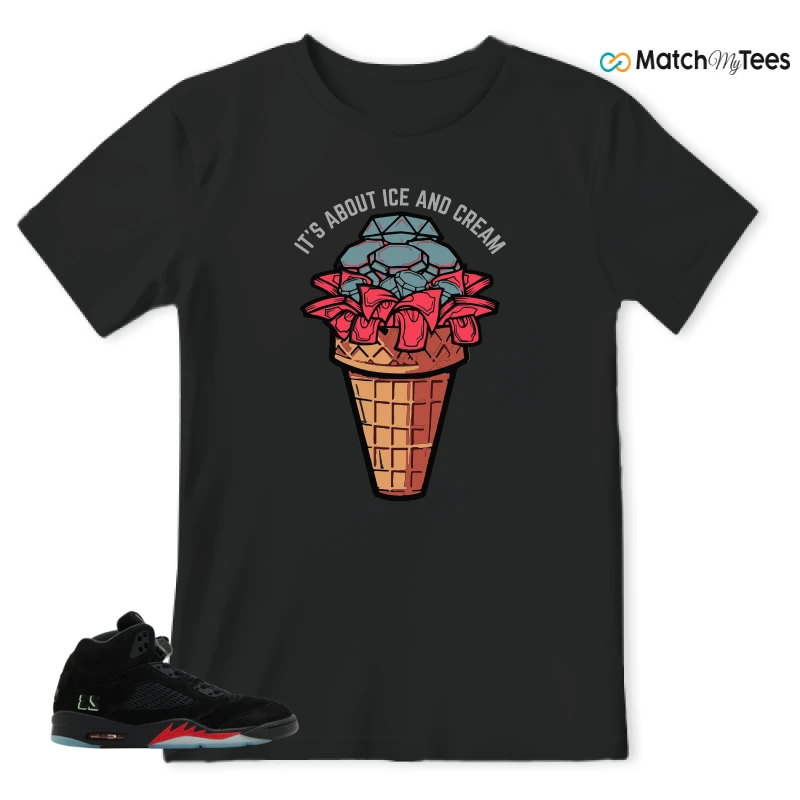 NIKE AIR JORDAN 5 RETRO HALLOWEEN SNEAKER Matching Tees t-shirt