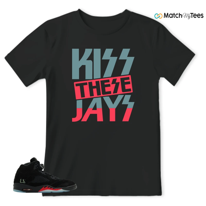 NIKE AIR JORDAN 5 RETRO HALLOWEEN SNEAKER Matching Tees t-shirt
