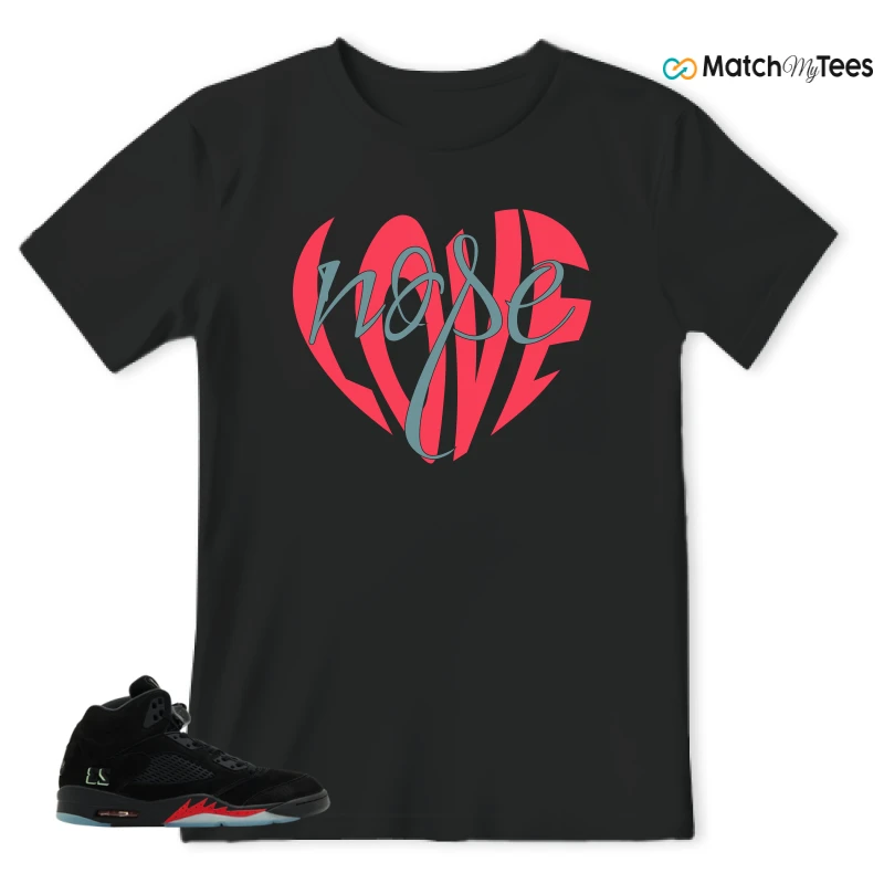 NIKE AIR JORDAN 5 RETRO HALLOWEEN SNEAKER Matching Tees t-shirt