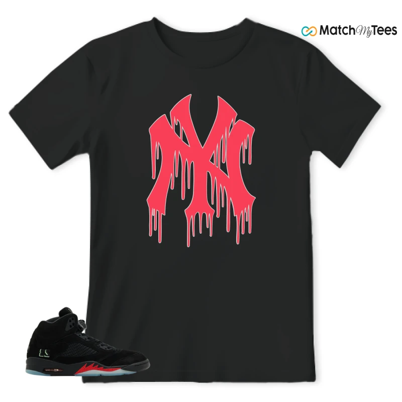 NIKE AIR JORDAN 5 RETRO HALLOWEEN SNEAKER Matching Tees t-shirt