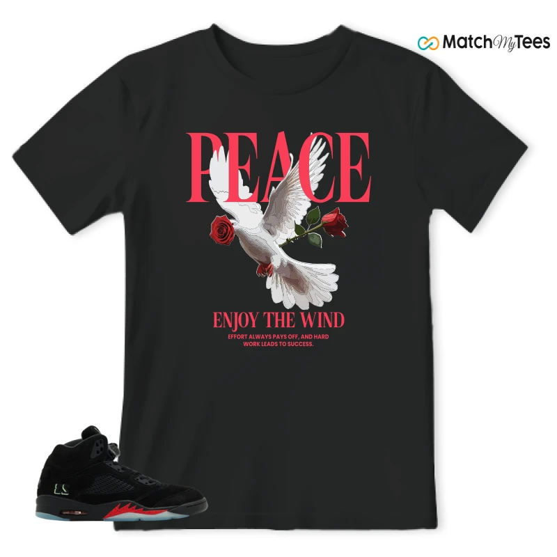 NIKE AIR JORDAN 5 RETRO HALLOWEEN SNEAKER Matching Tees t-shirt
