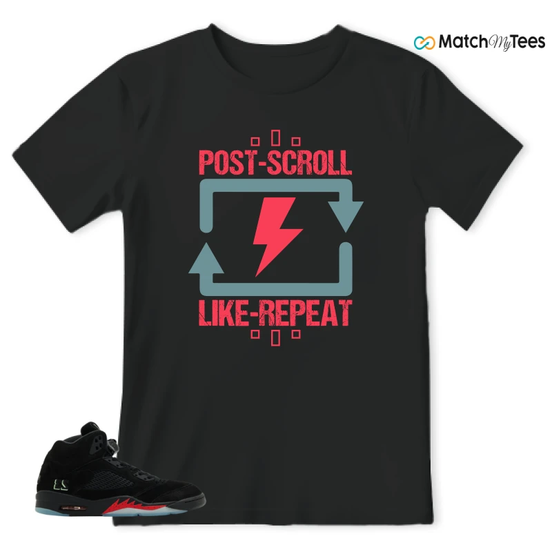 NIKE AIR JORDAN 5 RETRO HALLOWEEN SNEAKER Matching Tees t-shirt