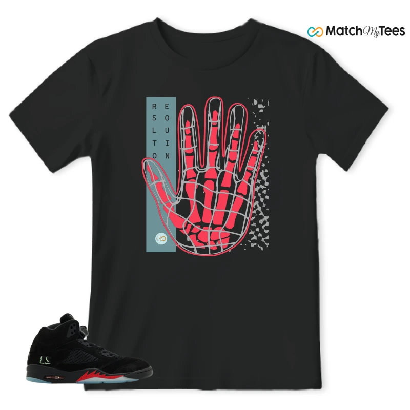 NIKE AIR JORDAN 5 RETRO HALLOWEEN SNEAKER Matching Tees t-shirt