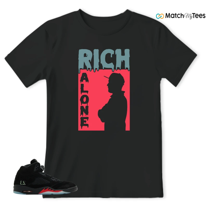 NIKE AIR JORDAN 5 RETRO HALLOWEEN SNEAKER Matching Tees t-shirt