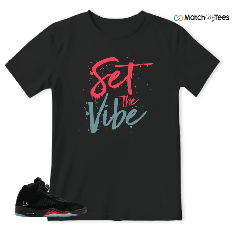 NIKE AIR JORDAN 5 RETRO HALLOWEEN SNEAKER Matching Tees t-shirt