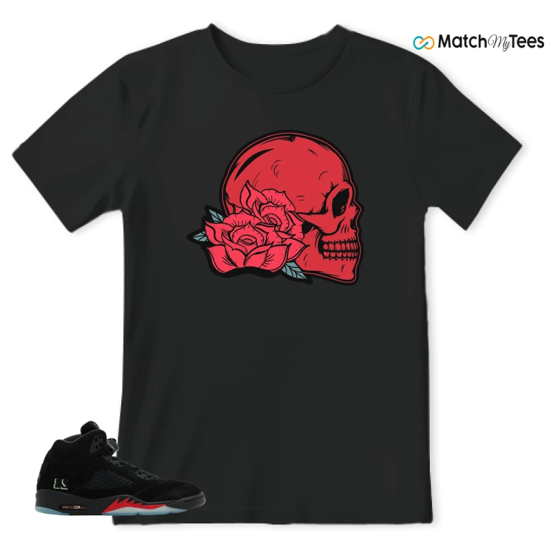 NIKE AIR JORDAN 5 RETRO HALLOWEEN SNEAKER Matching Tees t-shirt