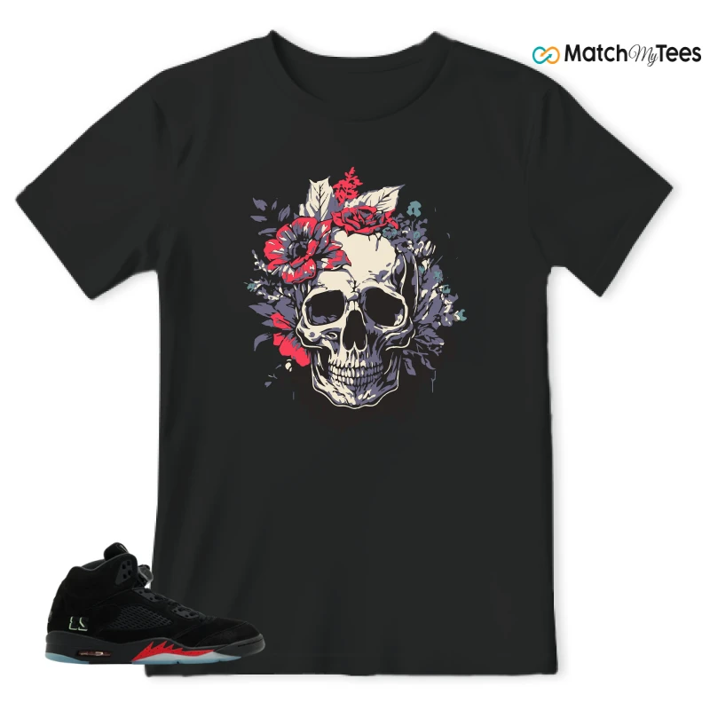 NIKE AIR JORDAN 5 RETRO HALLOWEEN SNEAKER Matching Tees t-shirt