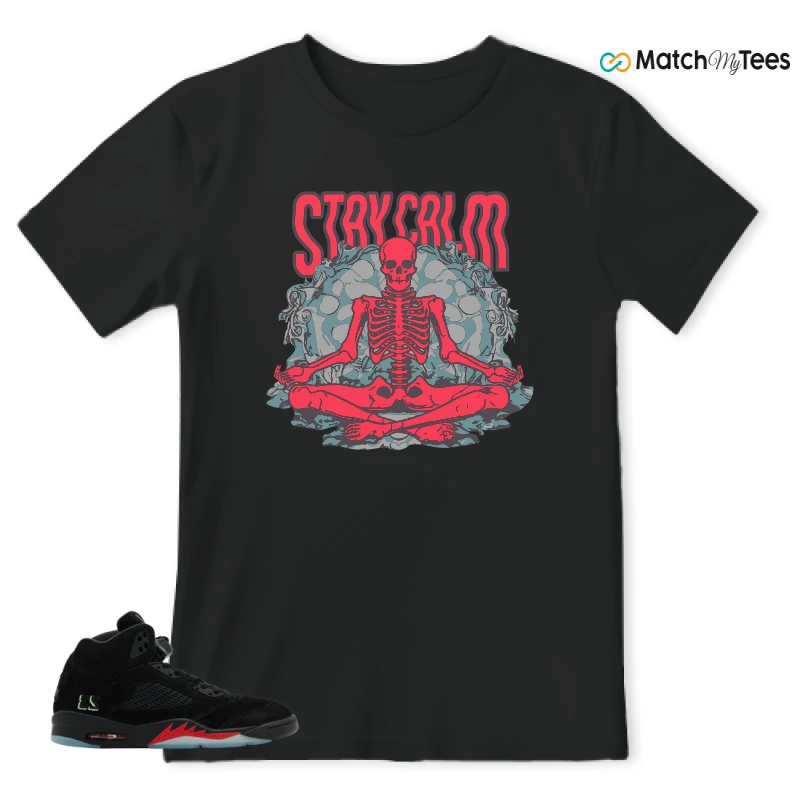 NIKE AIR JORDAN 5 RETRO HALLOWEEN SNEAKER Matching Tees t-shirt