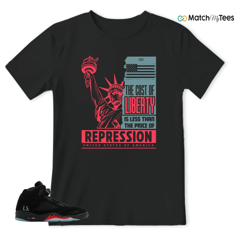 NIKE AIR JORDAN 5 RETRO HALLOWEEN SNEAKER Matching Tees t-shirt