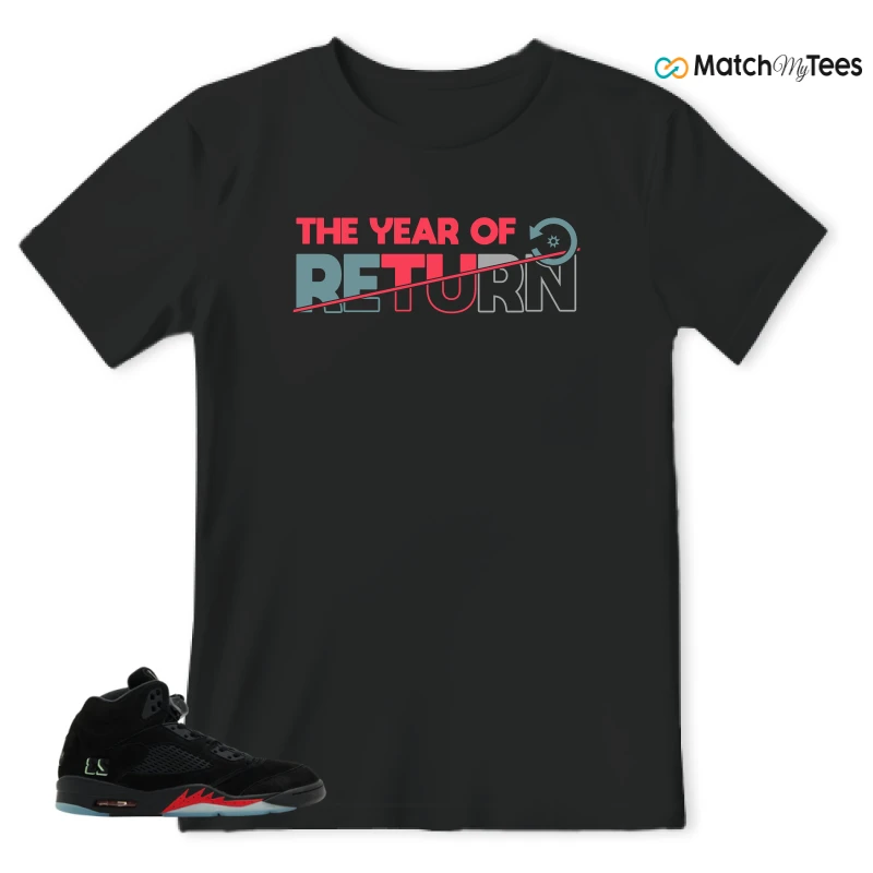 NIKE AIR JORDAN 5 RETRO HALLOWEEN SNEAKER Matching Tees t-shirt