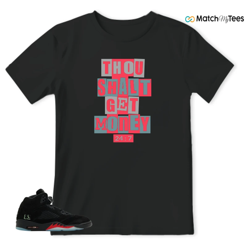 NIKE AIR JORDAN 5 RETRO HALLOWEEN SNEAKER Matching Tees t-shirt