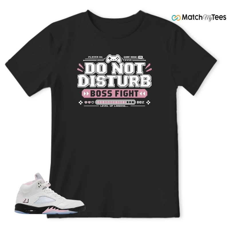NIKE AIR JORDAN 5 RETRO MEDIUM SOFT PINK SNEAKER Matching Tees t-shirt