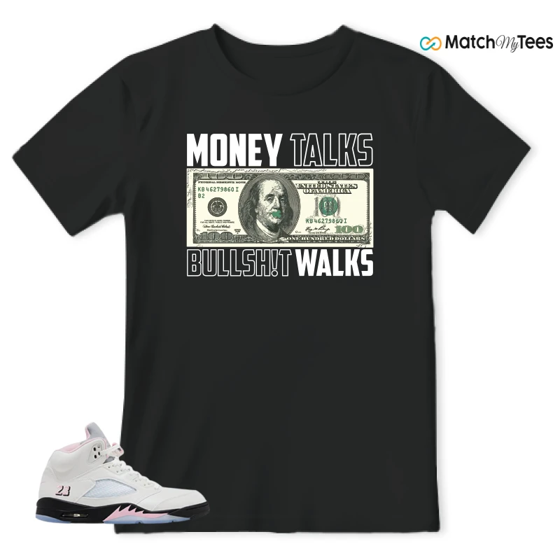 NIKE AIR JORDAN 5 RETRO MEDIUM SOFT PINK SNEAKER Matching Tees t-shirt