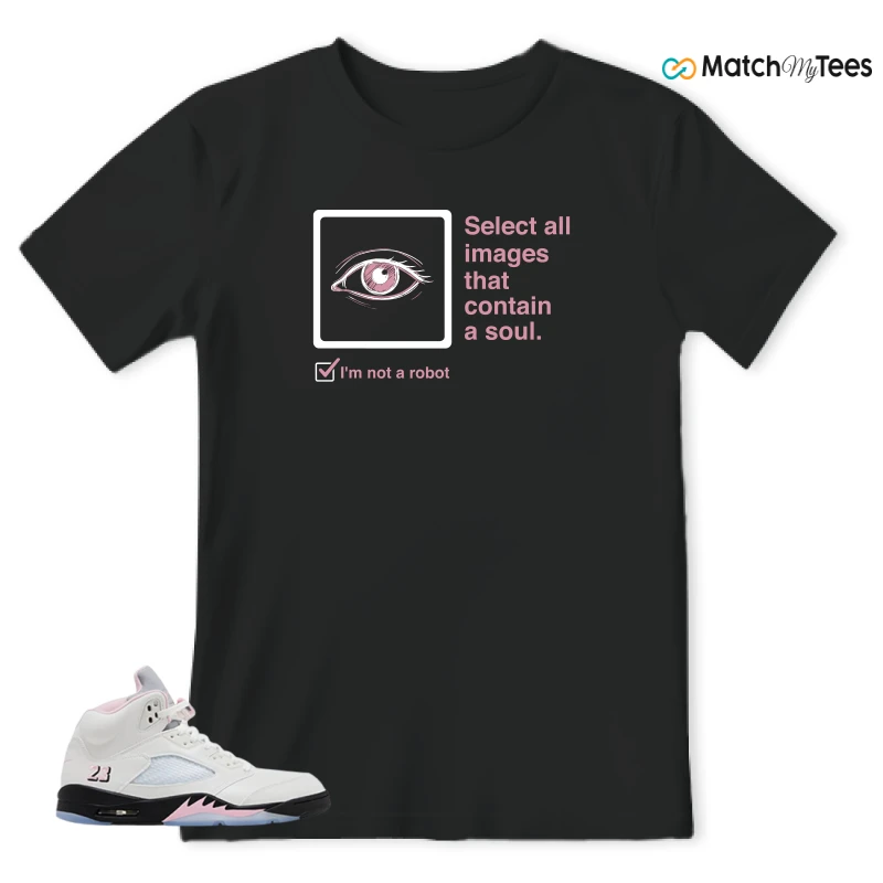 NIKE AIR JORDAN 5 RETRO MEDIUM SOFT PINK SNEAKER Matching Tees t-shirt