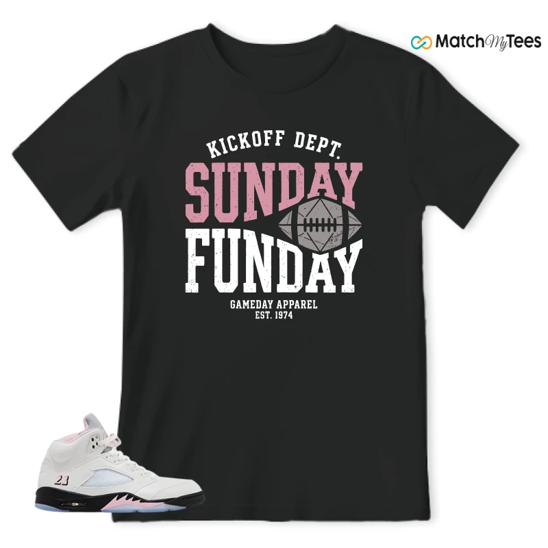 NIKE AIR JORDAN 5 RETRO MEDIUM SOFT PINK SNEAKER Matching Tees t-shirt