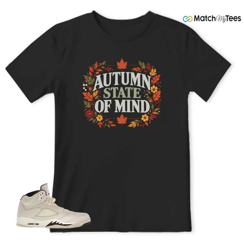 NIKE AIR JORDAN 5 RETRO SAIL SNEAKER Matching Tees t-shirt