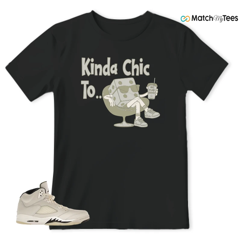 NIKE AIR JORDAN 5 RETRO SAIL SNEAKER Matching Tees t-shirt