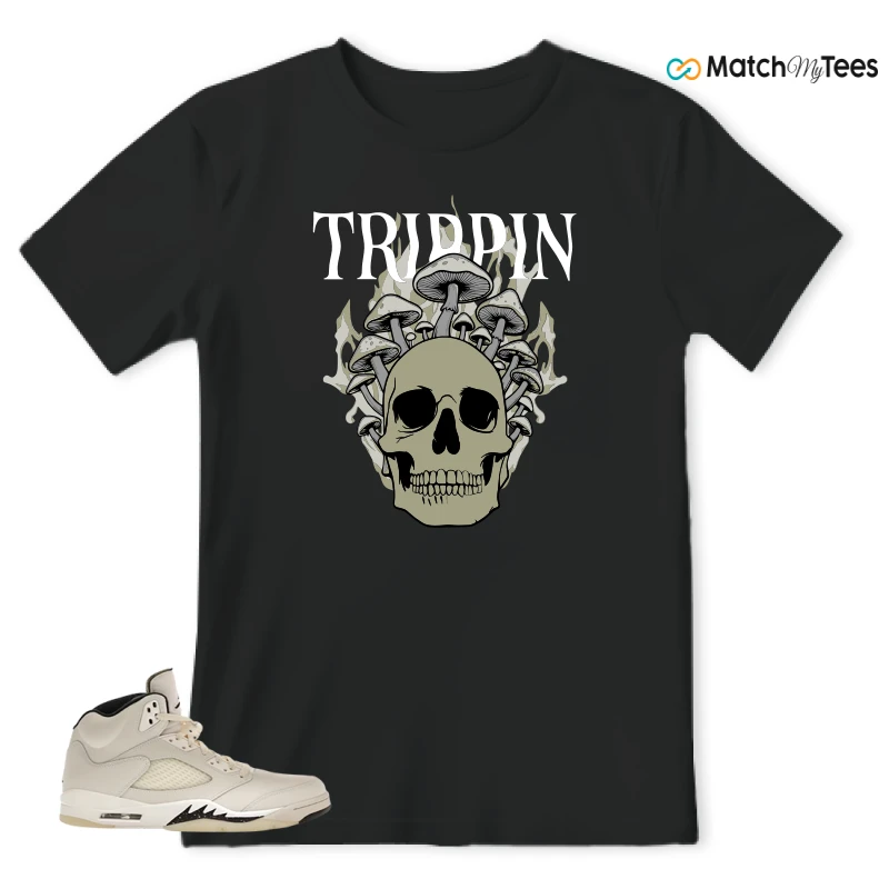 NIKE AIR JORDAN 5 RETRO SAIL SNEAKER Matching Tees t-shirt