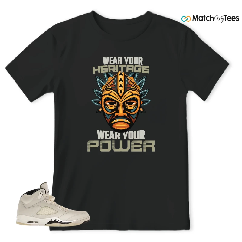 NIKE AIR JORDAN 5 RETRO SAIL SNEAKER Matching Tees t-shirt