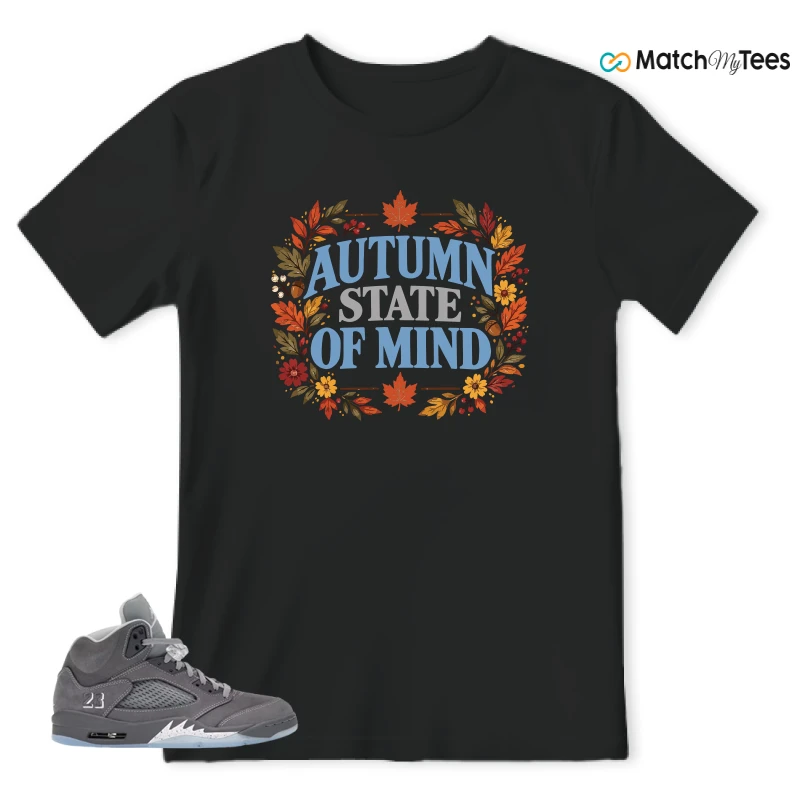 NIKE AIR JORDAN 5 RETRO WOLF GREY 2026 SNEAKER Matching Tees t-shirt
