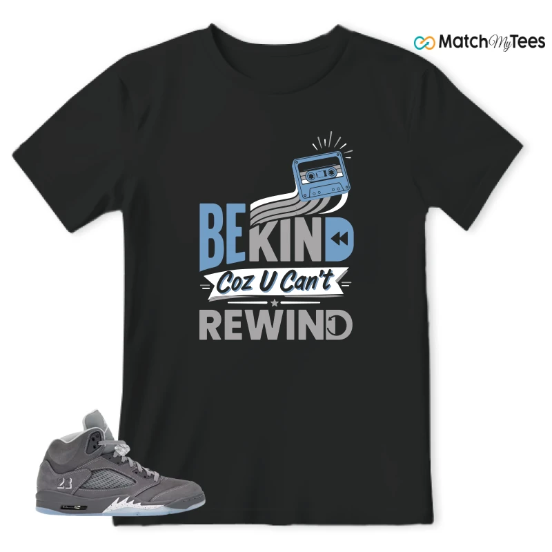 NIKE AIR JORDAN 5 RETRO WOLF GREY 2026 SNEAKER Matching Tees t-shirt
