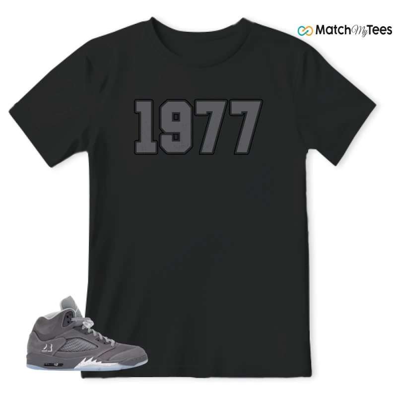 NIKE AIR JORDAN 5 WOLF GREY SNEAKER Matching Tees t-shirt