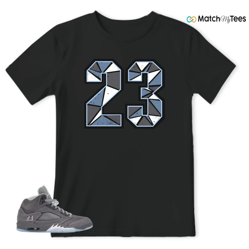 NIKE AIR JORDAN 5 WOLF GREY SNEAKER Matching Tees t-shirt